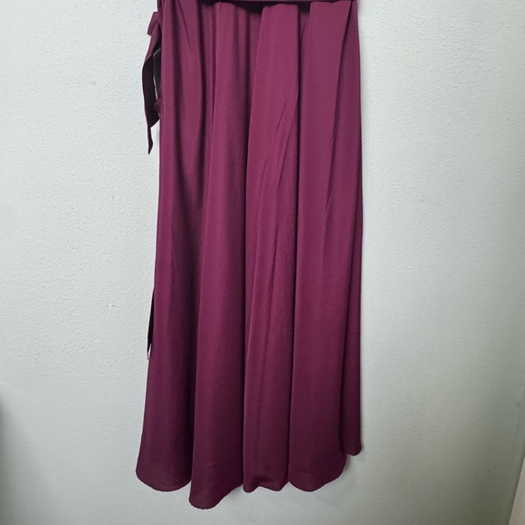 Lauren Ralph Lauren Belted Crepe Dress in Plum Purple Size 8 - Picture 11 of 16